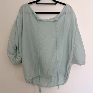 Light blue billowy soft CP Shades blouse. Size M.